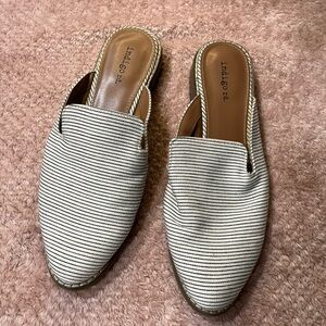 Indigo Women's Striped Slip-On Shoes - Black and White